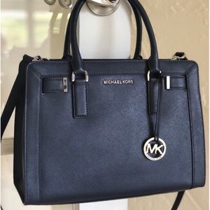 Michael Kors Navy Dillon Satchel